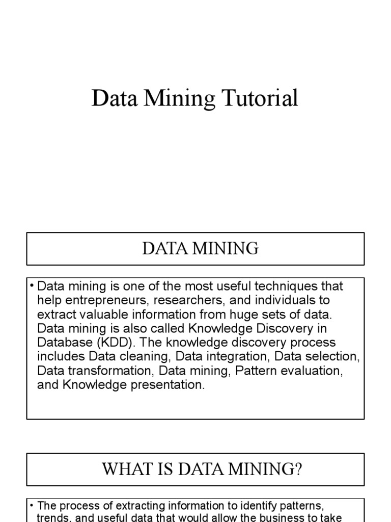 Data Mining Tutorial | PDF | Art