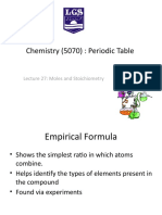 Lecture 27 Empirical Formula and Molecular Formula