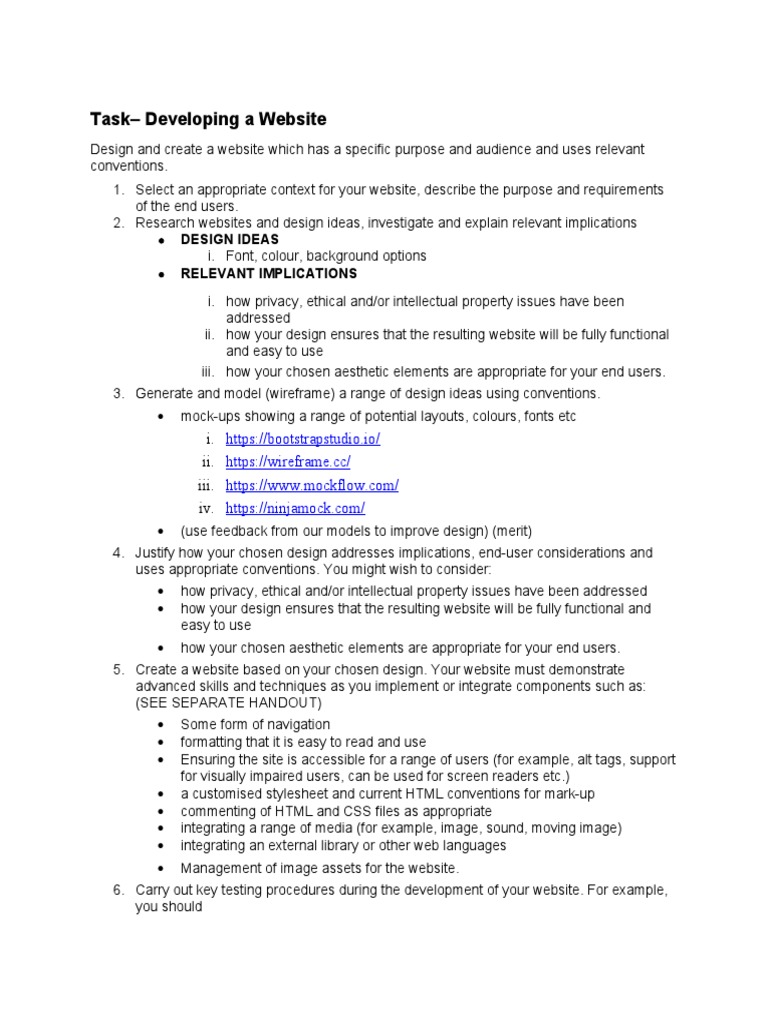 9 Assignment 1 Instructions | PDF | Websites | World Wide Web
