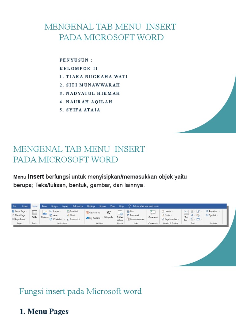 Mengenal Tab Menu Insert PPT (Tugas Kelompok 2) PDF