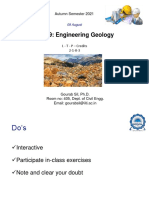 CE 309: Engineering Geology: Autumn Semester 2021