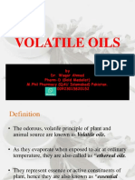 Volatile Oils: by Waqar Ahmad