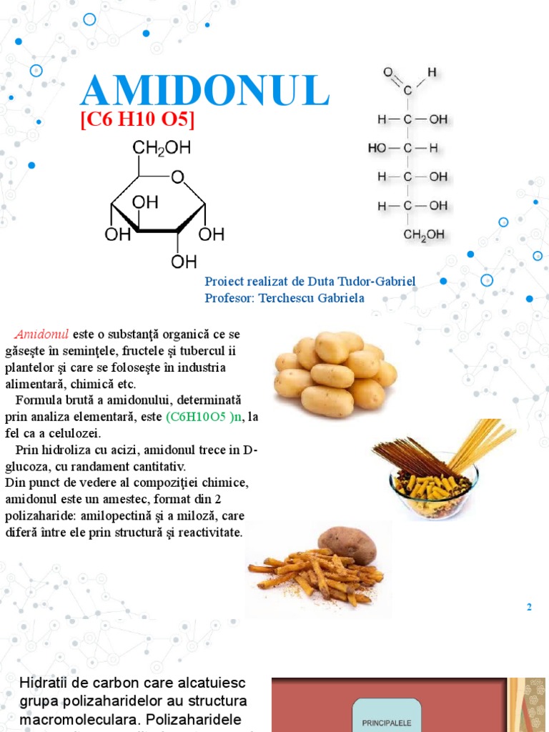 Proiect Chimie Amidon | PDF