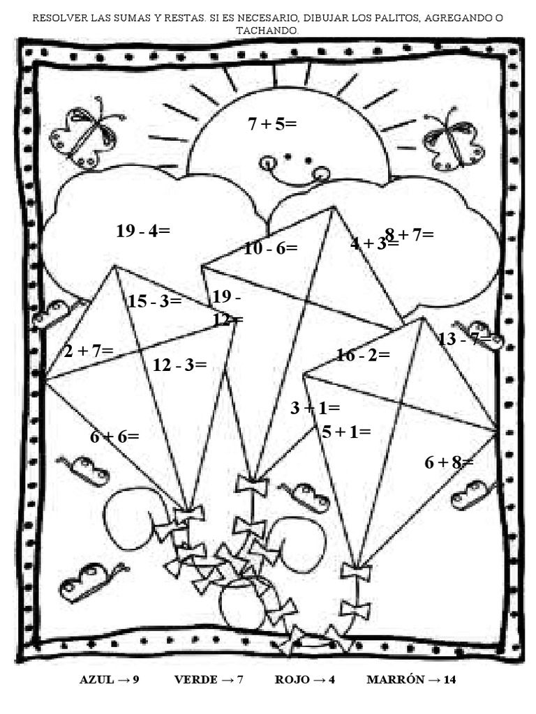 pintar-dibujo-sumas-y-restas-hasta-19-pdf