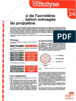 Fiche #34, Synthèse de L'acroléine Par Oxydation Ménagée Du Propylène (PDF - 240 Ko)