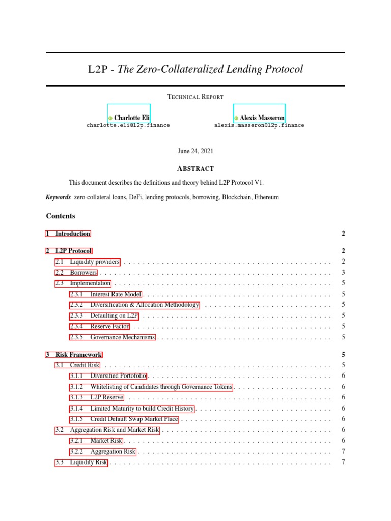 Understanding the L2P Protocol | PDF | Loans | Interest