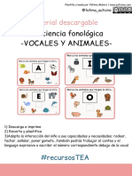 Pictograma Conciencia-Fonológica - Vocales - Animales2 - Auticmo-2