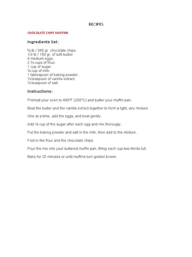 RECIPES | PDF