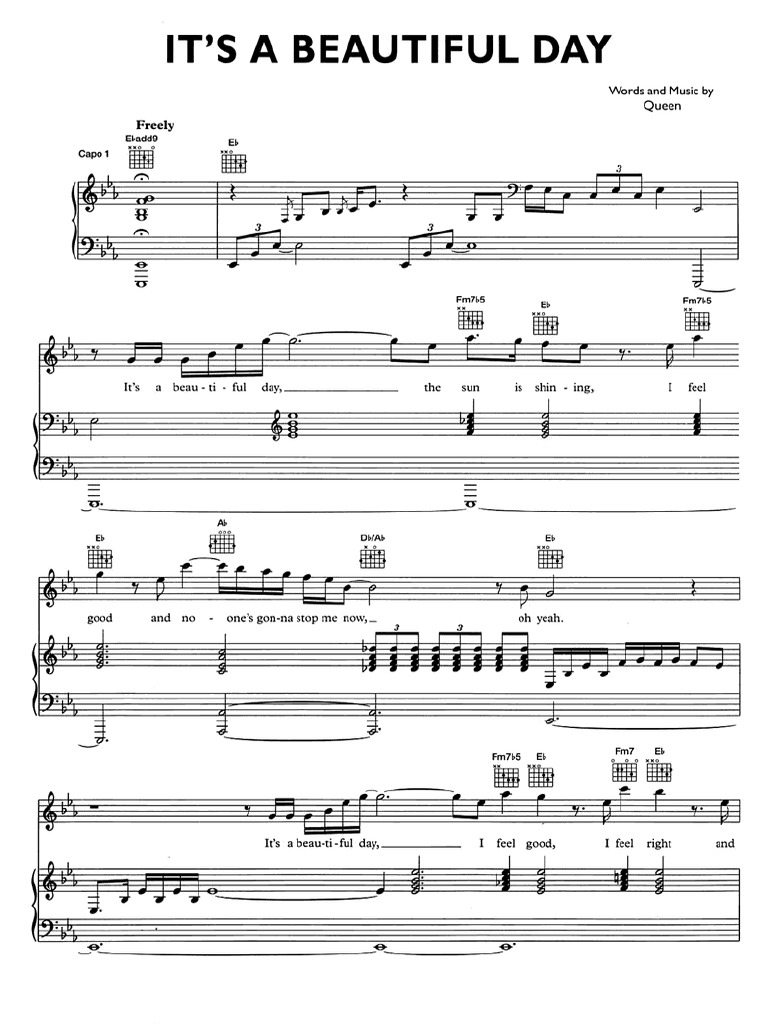 Queen Its A Beautiful Day Noty Dlya Fortepiano | PDF