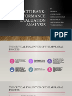 Citi Bank: Performance Evaluation Analysis