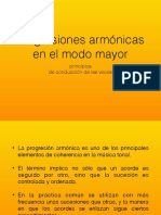 Progresiones Armónicas en El Modo Mayor