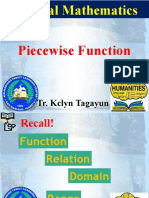 Piecewise Function: Tr. Kclyn Tagayun