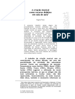 A Criação Musical Como Recurso Didático em Sala de Aula
