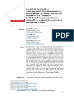 Artigo - Pandemia da Covid-19, comunicação e relacionamento uma análise das mídias sociais da Universidade do Minho