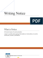 Writing Notice