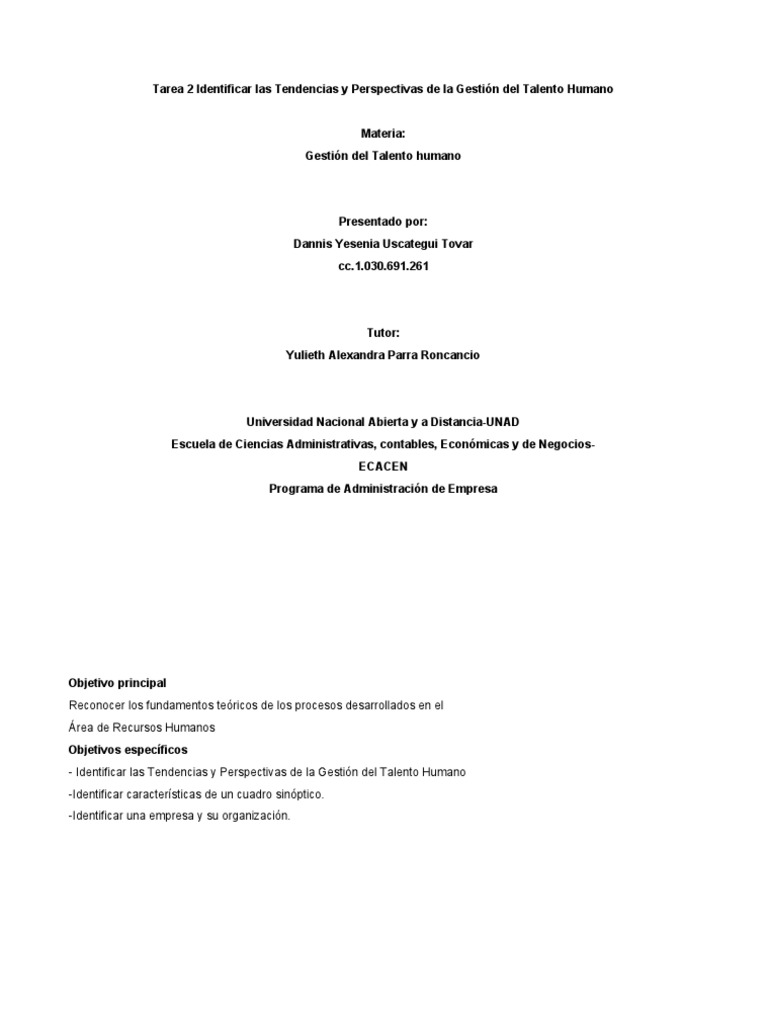 Tendencias en Gestión del Talento Humano | PDF | Gestión de recursos ...