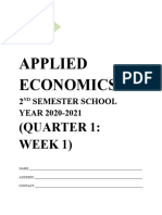 SHS 12 Module Applied Economics 2nd Semester