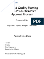 Advanced Quality Planning & The Production Part Approval Process
