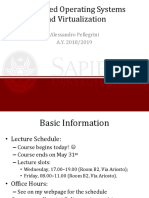 Advanced Operating Systems and Virtualization: Alessandro Pellegrini A.Y. 2018/2019