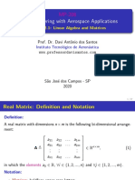 Optimal Filtering With Aerospace Applications: Section 2.1: Linear Algebra and Matrices