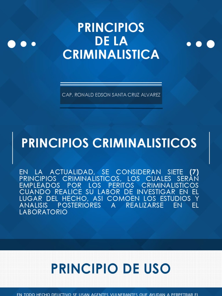 3 Principios de La Criminalistica | PDF | Ciencia forense | Science