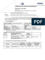 INFORME DEL TRABAJO REMOTO I.E 31065 Agosto