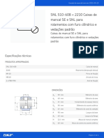 Especificações técnicas de caixa de mancal SNL 510-608 + 2210