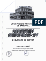Plan Estratégico Institucional - PEI 2015 2017 - Municipalidad Provincial de Barranca