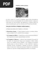PRIMEIRA GUERRA MUNDIAL