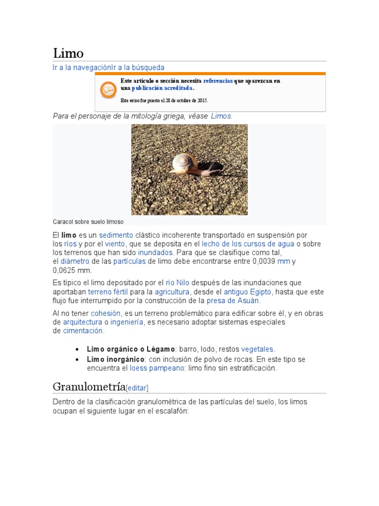 Limo: Sedimento del Río Nilo | PDF
