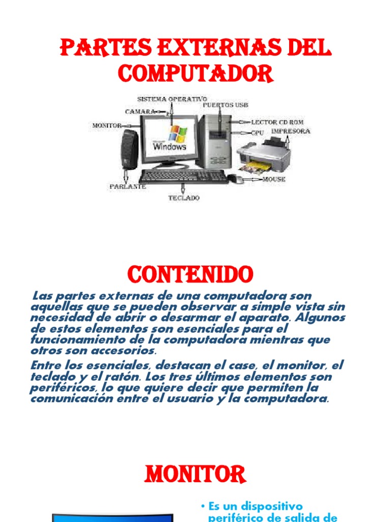 Partes Externas de una Computadora | PDF | Hardware de la computadora ...