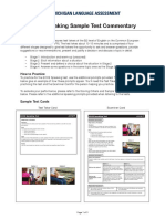 ECCE Speaking Sample Test Commentary