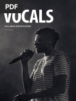 Vocals: Syllabus Specification