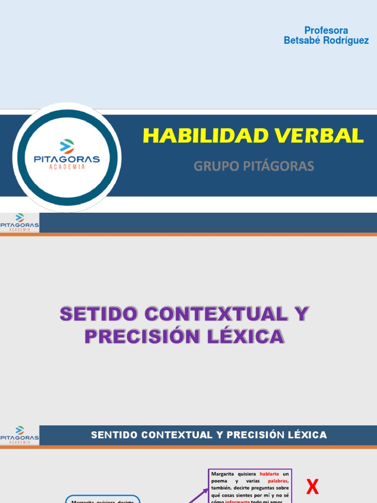 Contexto y Precisión Léxica en el Lenguaje | PDF | Lingüística