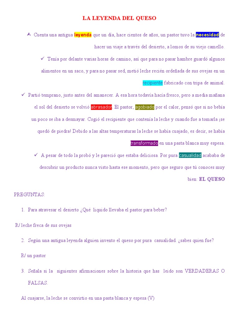 La Leyenda Del Queso PDF