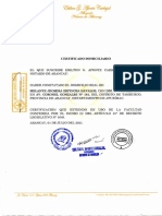 Certificado Domiciliario Melanye