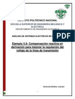 Compensación Reactiva en Derivación para Mejorar La Regulación Del Voltaje de La Línea de Transmisión