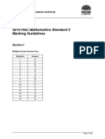 2019 HSC Mathematics Standard 2 Marking Guidelines