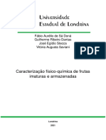 Caracterização Físico-Química de Frutas Imaturas e Armazenadas