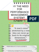 Why The Need FOR Performance Management System? (Chapter 1)