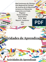 Actividades de Aprendizajes