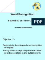 Word Recognition: Beginning Letter Sounds
