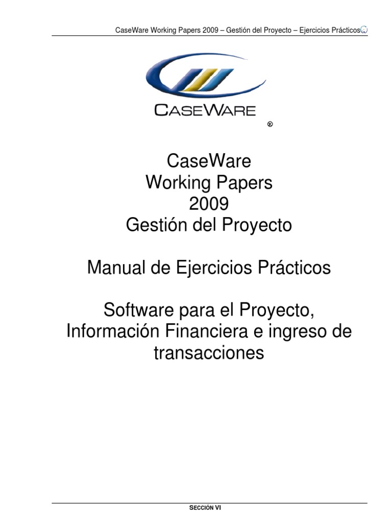 CaseWare Working Papers Gestión Del Proyecto 2009 Manual de Ejercicios ...