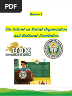 The School As Social Organization and Cultural Institution