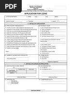 CSC Form 6 Application For Leave | PDF | Government