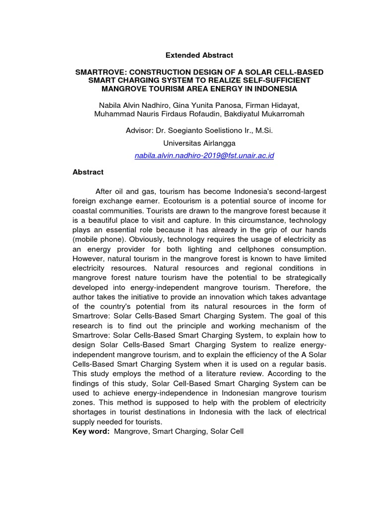 04 EXTENDED ABSTRACT WYIIA (Eng) | PDF | Solar Cell | Solar Panel