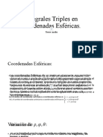 Integrales Triples en Coordenadas Esféricas.