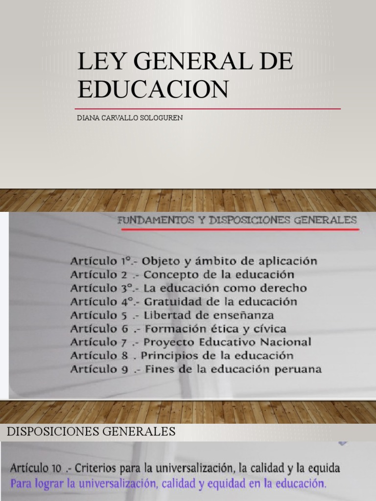 Ley General de Educacion | PDF