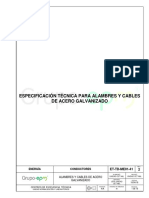 Et-Td-Me01-41 Alambres y Cables de Acero Galvanizado