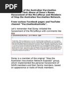 Download A Member of the Australian Vaccination Network Their Abuse of Danas Name the Harassment of the McCaffery Family and Members of Stop the AVN by Peter Tierney SN52679522 doc pdf